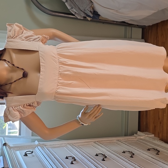 ​Anthropologie o.p.t Ruffle Flutter Sleeve Babydoll Cottagecore A-line Dress M - Picture 2 of 11